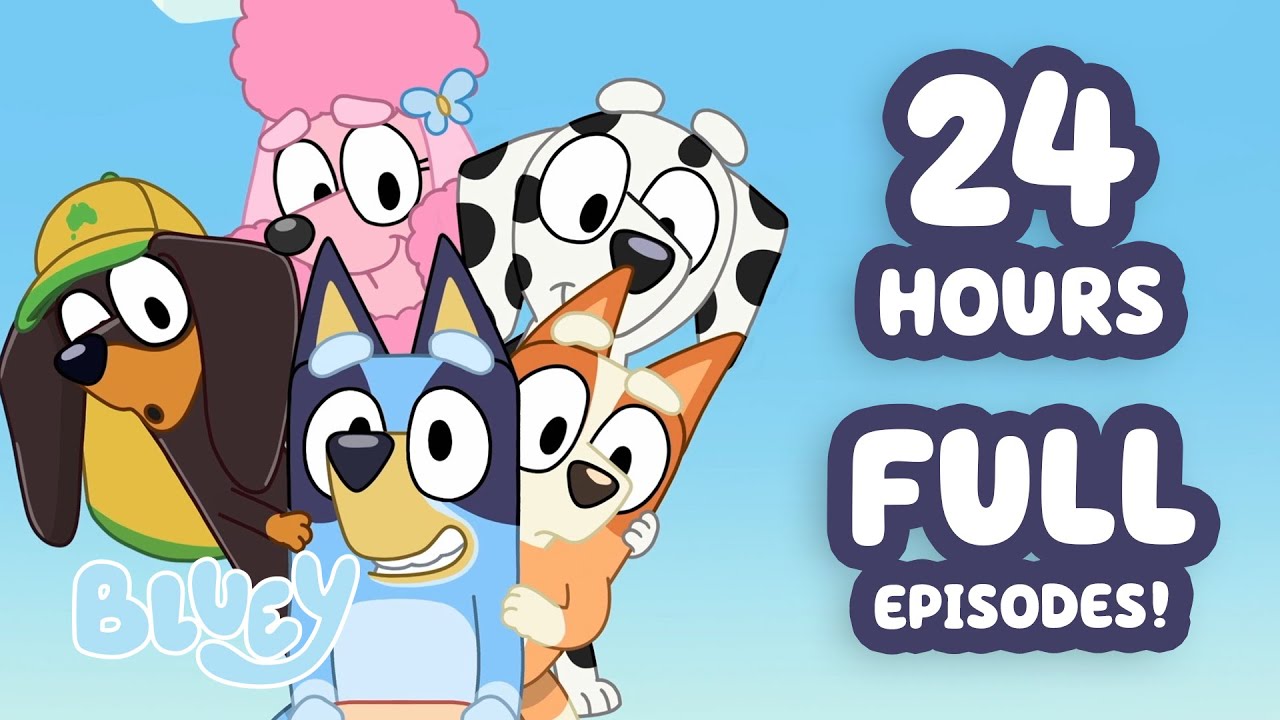 🎉 24+ Hours of Bluey Episodes in HD – Watch All Your Favorites Live! 💙