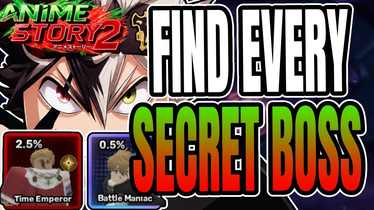 All Secret Boss Locations in Anime Story 2 Update 0.5 🗺️