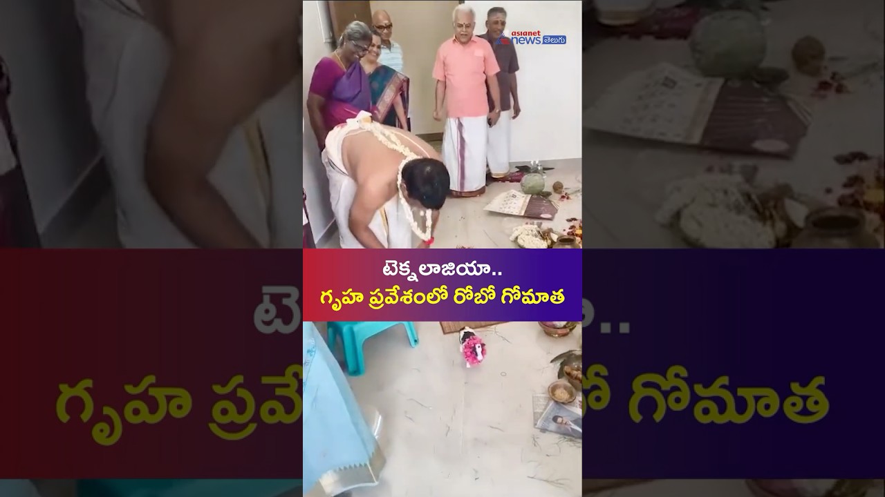అపార్ట్మెంట్ హౌంవార్మింగ్‌లో రోబో గోమాత కొత్త ట్రెండ్ | Asianet News Telugu