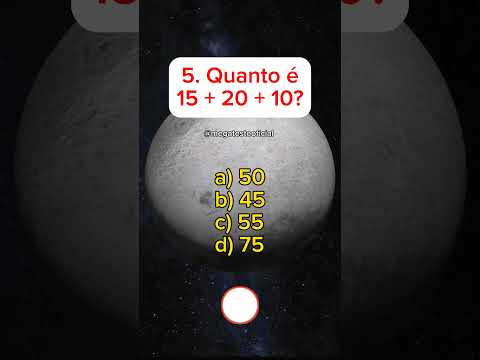 Teste seu conhecimento respondendo essas perguntas de matemática. #quiz