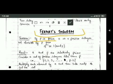 Network Security and Cryptography: Fermat`s Theorem