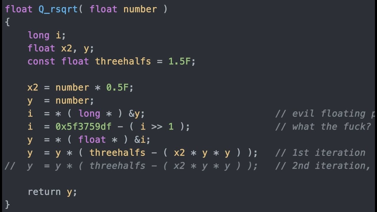 Fast Inverse Square Root Algorithm 🧮
