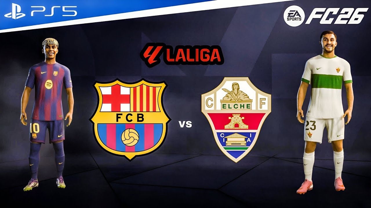 FC 26 Epic FC 26 Match: Barcelona vs Elche | La Liga 25/26 Full Game in 4K on PS5 🎮