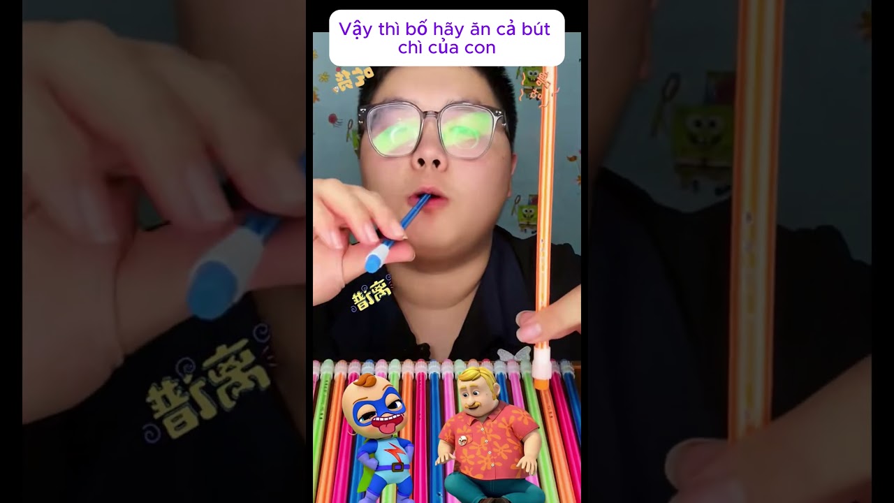 Bố Ăn Đồ Dùng Học Tập Của Con, Con Có Thể Bỏ Qua Bài Tập? 😂