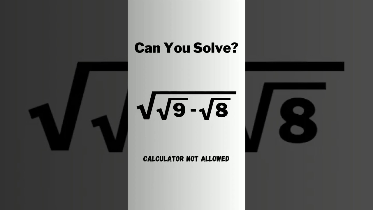 Simple Square Root Simplification Problem | Maths Short