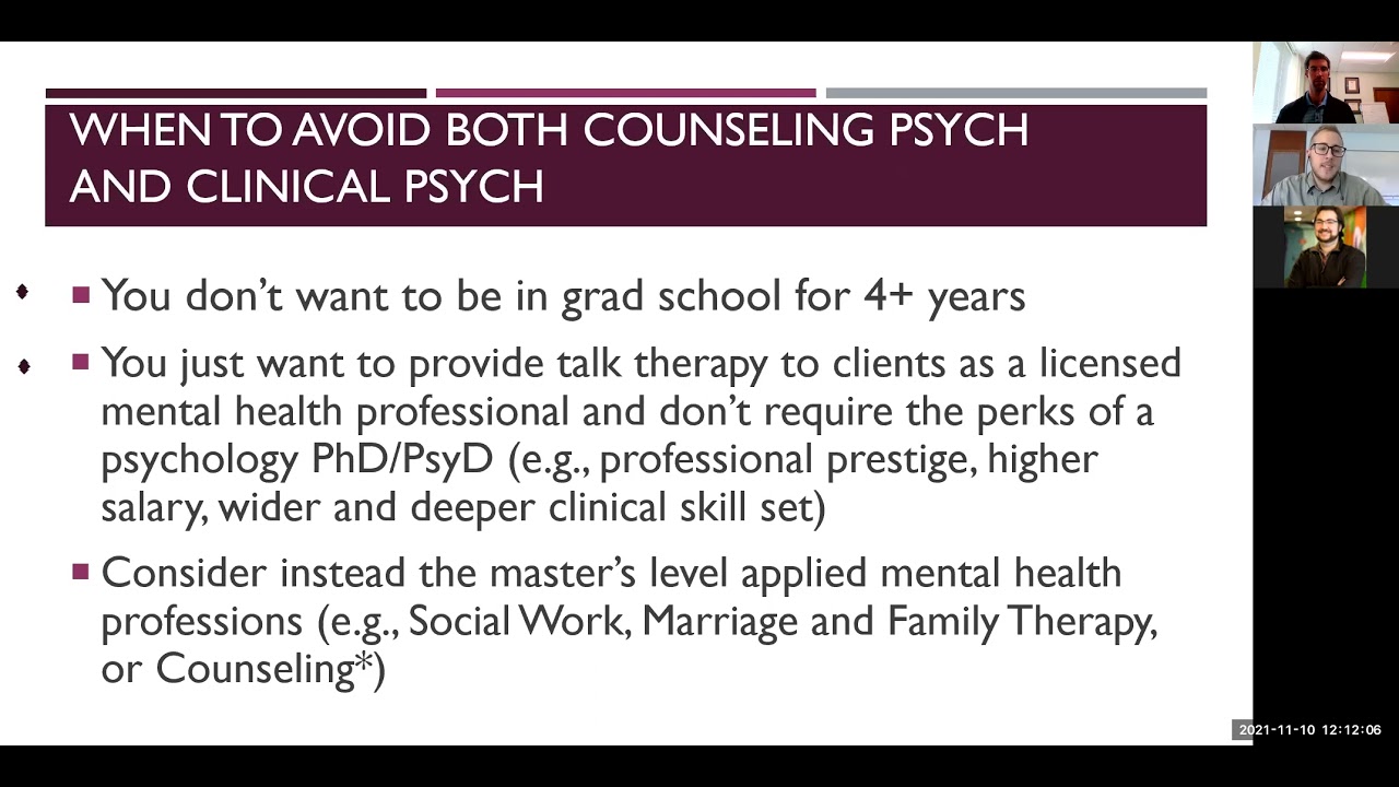 Counseling Psychology Q&A (Fall 2021) 🎓