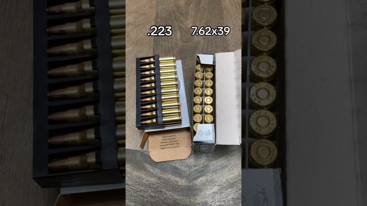 .223 vs 7.62x39: Size Comparison