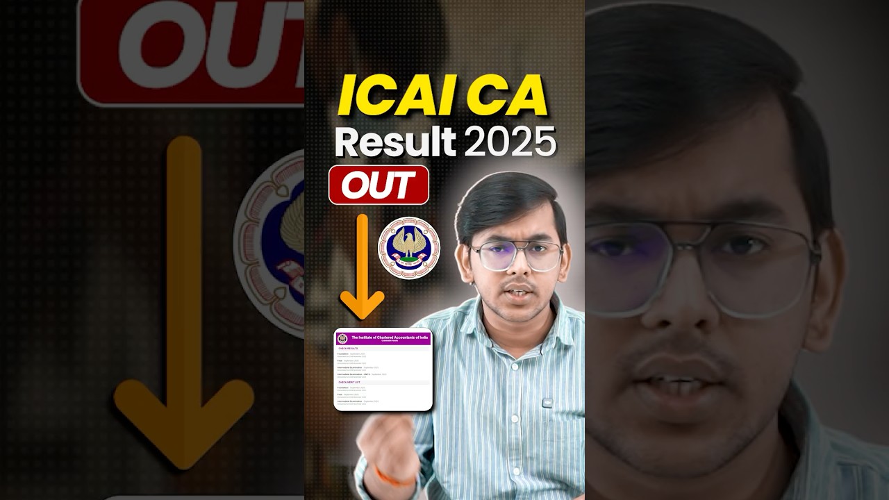ICAI CA Result 2025 Announced | Check Your Foundation, Intermediate & Final Results Now π’