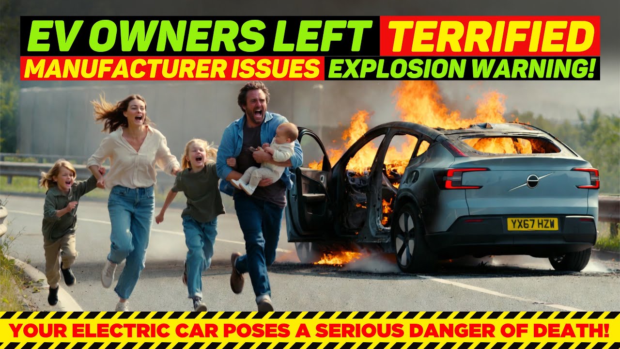 EV OWNERS left TERRIFIED as CAR MANUFACTURER warns their ELECTRIC CAR COULD EXPLODE into FLAMES!