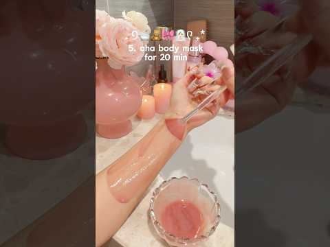🧴My 9 steps bodycare routine #asmr #skincare #aesthetic #bodycare #cleangirl #nightroutine #fyp