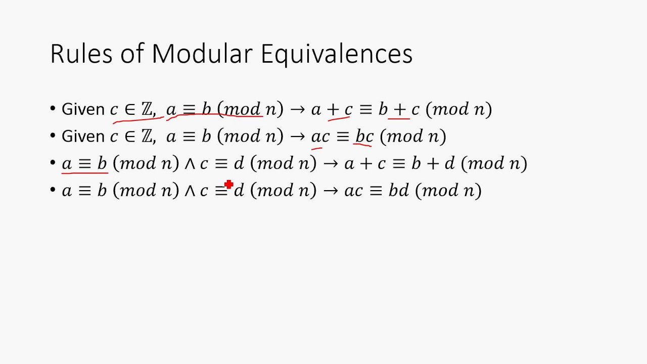 Modular Arithmetic and the Extended Euclidean Algorithm – Discrete Math Structures Lesson 7