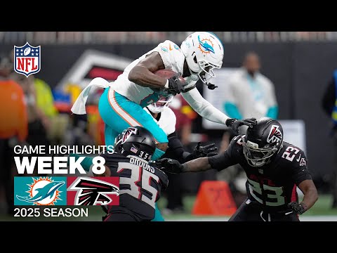 Miami Dolphins vs. Atlanta Falcons Game Highlights | NFL 2025 Season Week 8