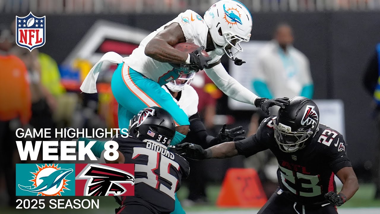 Miami Dolphins vs. Atlanta Falcons Week 8 Highlights | NFL 2025 Season 🏈