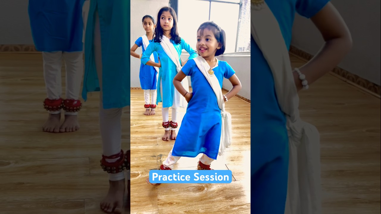 Adorable Little Dancers Shine at Graceful Moves Bharatanatyam Practice ✨
