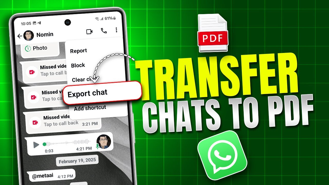 Guide to Exporting WhatsApp Chats as PDF on Android