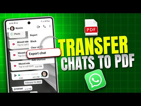How To Transfer WhatsApp Chats To PDF On Android | Convert WhatsApp Chats to PDF