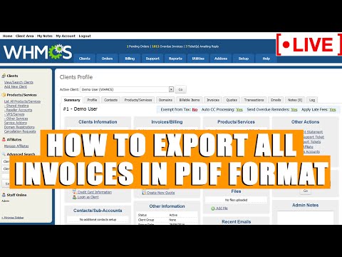 [🔴LIVE] How to Export batch invoices in PDF format in WHMCS?
