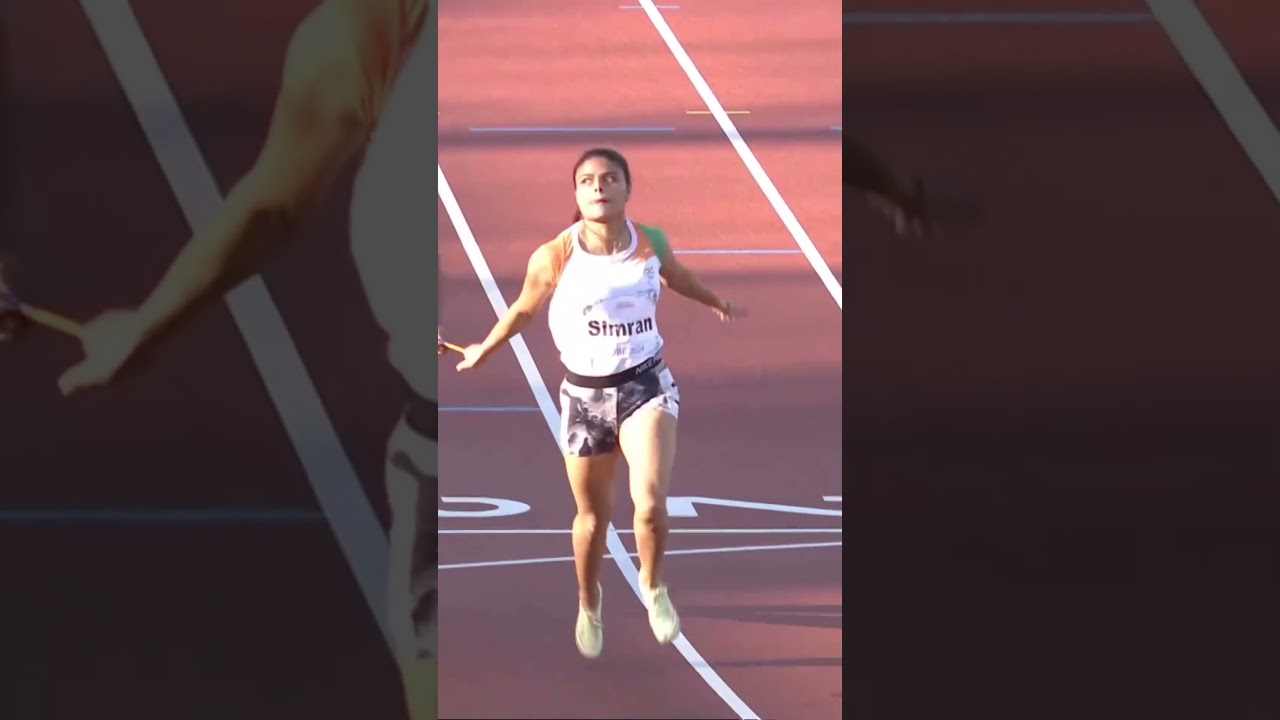 India's Gold! 🥇 Simran Wins 200m T12 at Kobe 2024