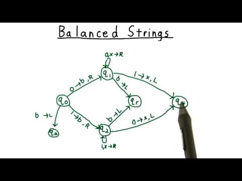 Balanced Strings Quiz Solution - Georgia Tech - Computability, Complexity, Theory: Computability