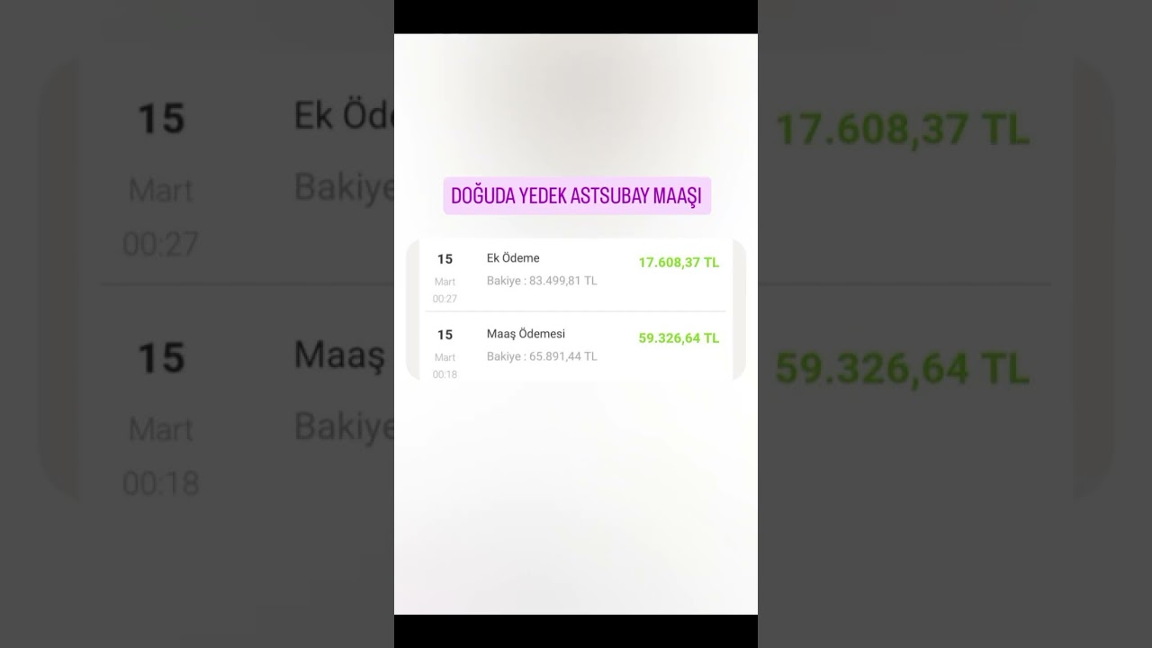 Doğu Yedek Astsubay Maaşları 💰
