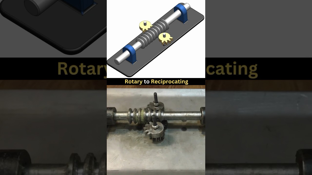 Rotary to Reciprocating Mechanism 📌  #3ddesign #mechanical #mechanism #engineering #cad #mech #3d
