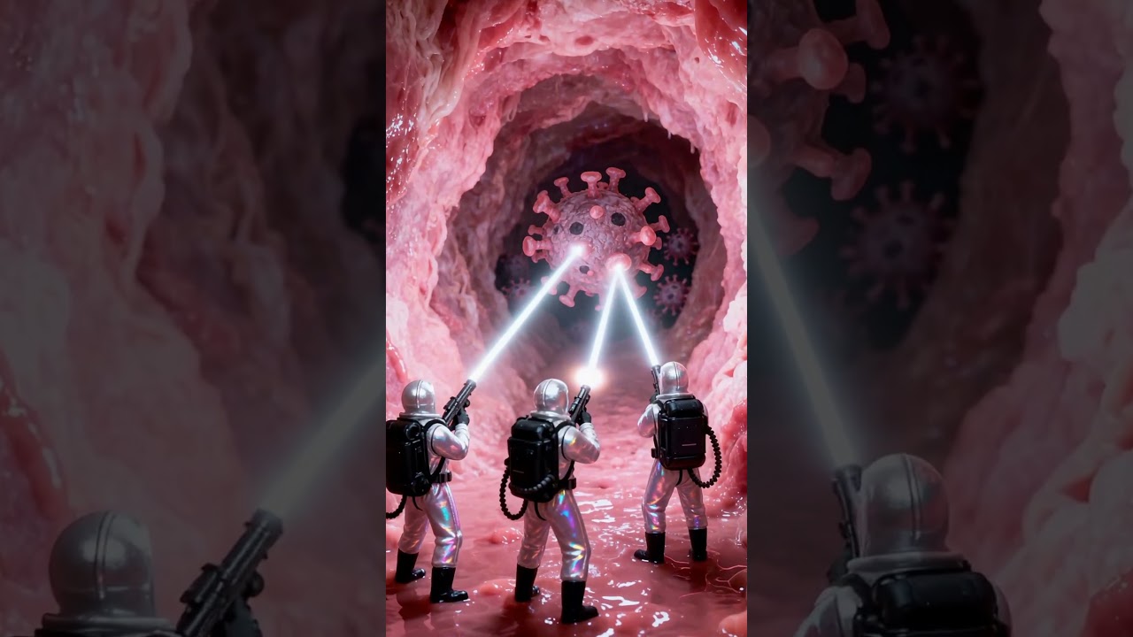 Tiny Soldiers Fight Germs Inside a Sick Person 🦠