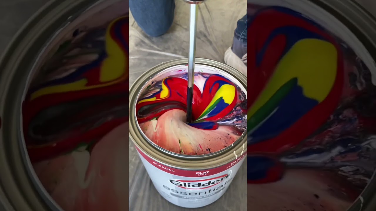 Paint mixes to beautiful solid color! π