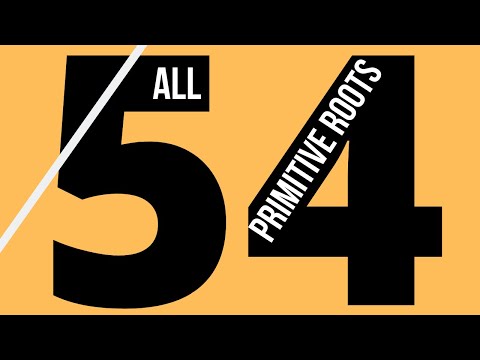 Number Theory | Primitive roots of 54