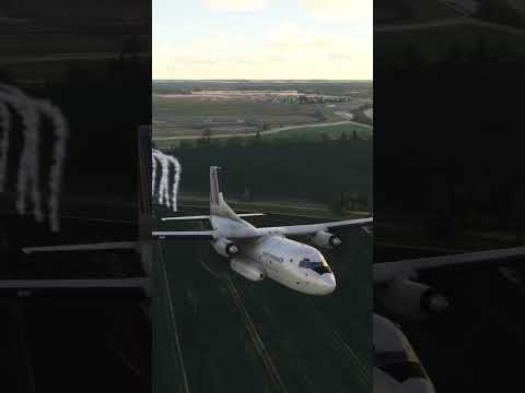 C-160 Drops Flares After Takeoff!