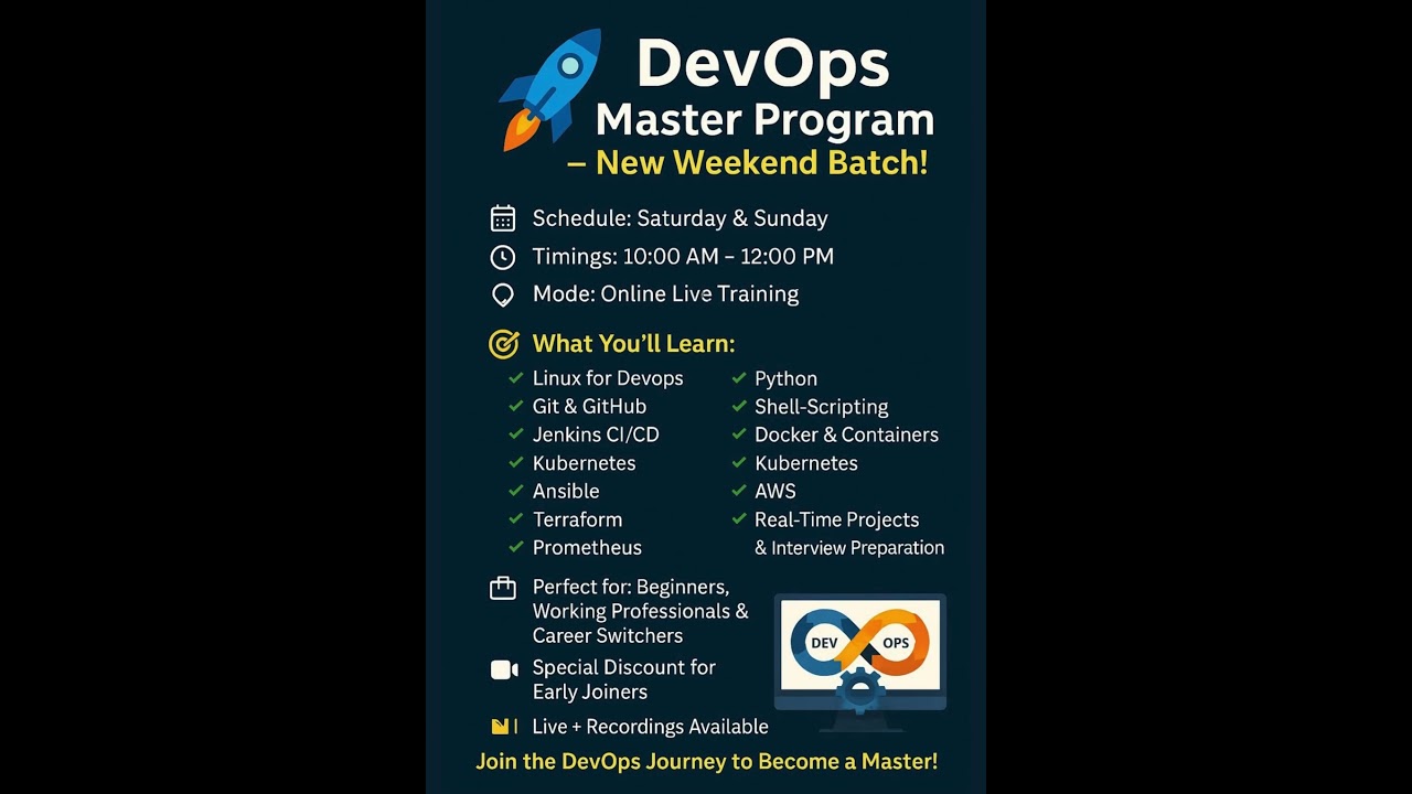 DevOps Master Program – Weekend Live Training 🚀
