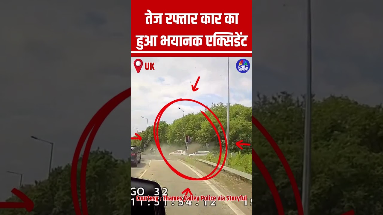 तेज रफ्तार कार का हुआ भयानक एक्सिडेंट #Car #Accident #Crash #Viral #ViralVideo