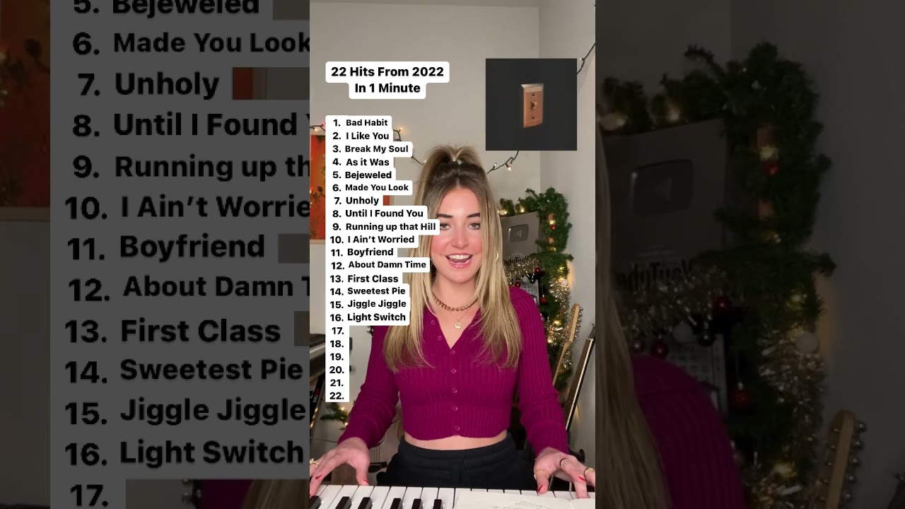 22 Top 22 Hit Songs of 2022 in 1 Minute 🎶