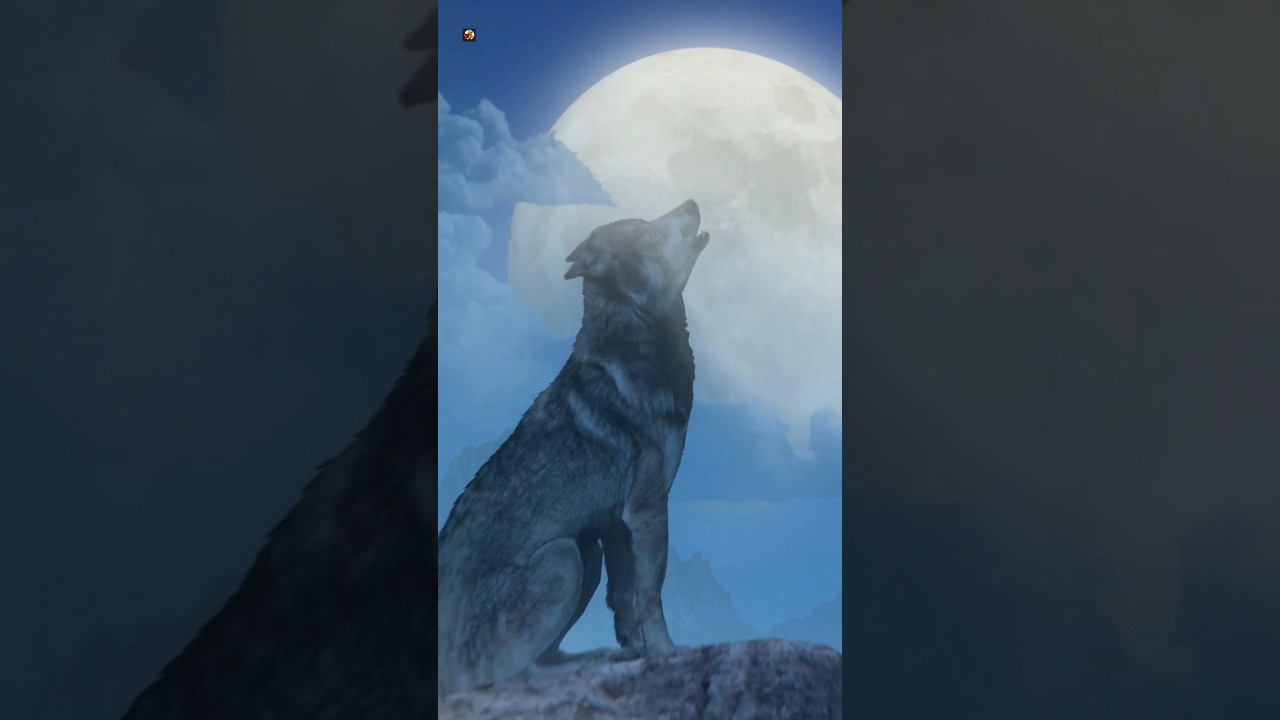 Wolf Howling at Moon 🌕 | Animal Sound Effects