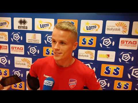 Dawid Szymonowicz po meczu Jagiellonia Białystok - Raków Częstochowa (0:1)