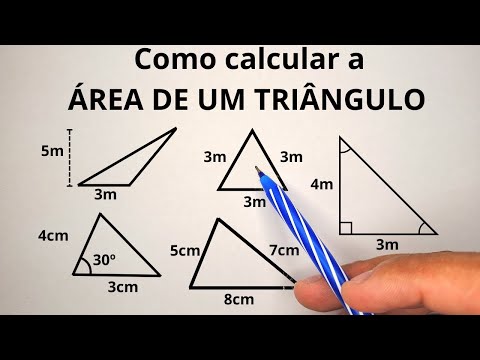 ÁREA DO TRIÂNGULO | APRENDA A CALCULAR DE 4 FORMAS DIFERENTES