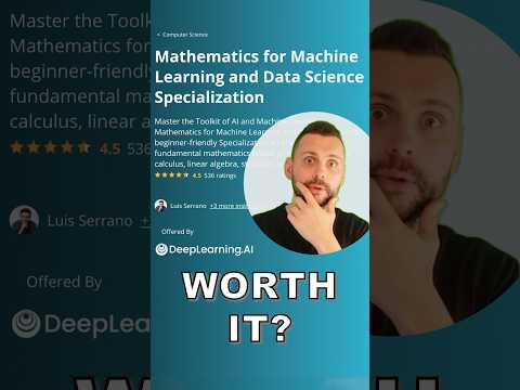 Is the Mathematics for Machine Learning and Data Science Specialization WORTH IT? 🧐