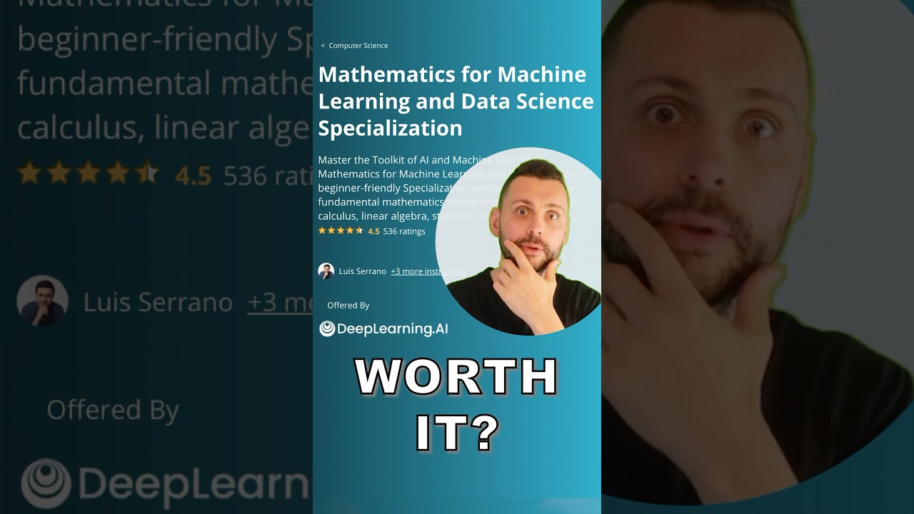 Is the Mathematics for Machine Learning & Data Science Specialization Worth It? 🤔
