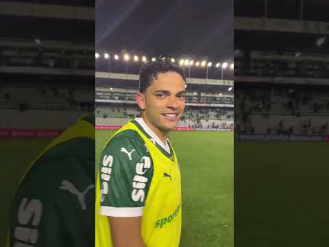 Bruno Rodrigues comemora vitória e gol do Palmeiras contra o Juventude
