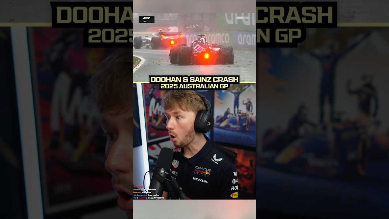 Doohan & Sainz Crash Live at 2025 F1 Australian GP 🏎️