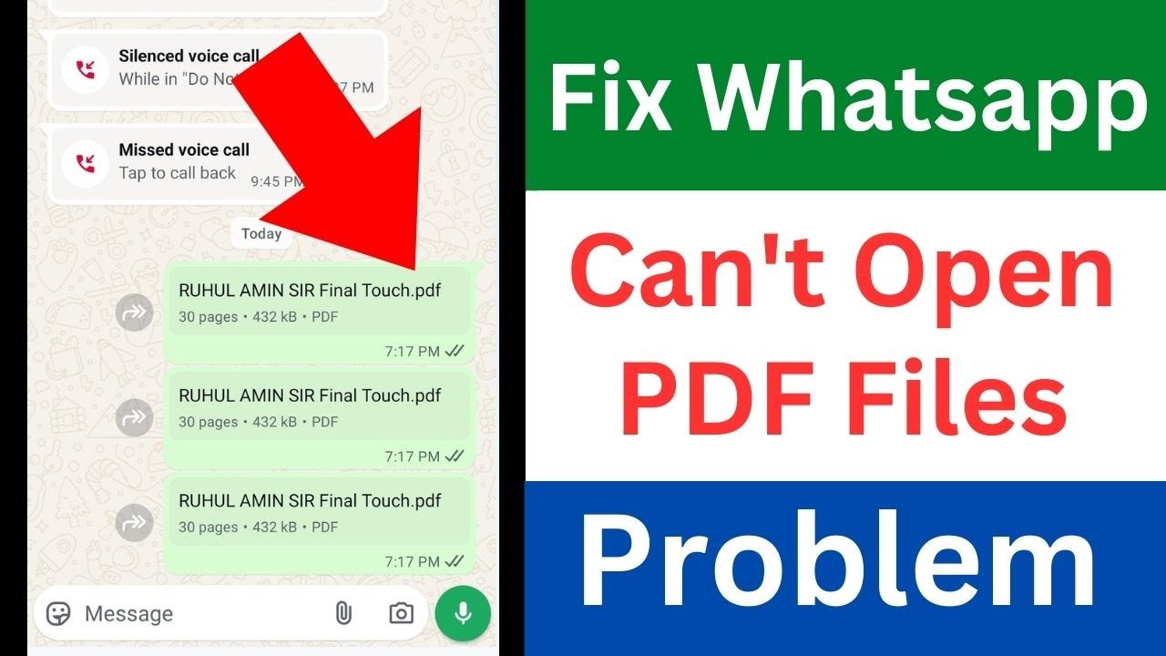 WhatsApp Can't Open PDF Files | WhatsApp PDF File Not Opening