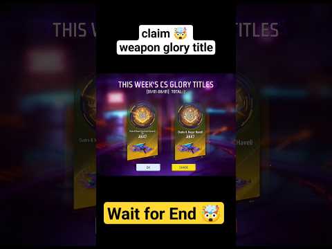 How to claim weapon glory title in cs rank #freefire #csglorytitel #weaponglorytitle #shortsfreed