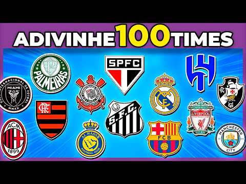 ⚽🛡️ADIVINHE 100 TIMES DE FUTEBOL PELO ESCUDO |Quantos brasões você acerta? #quiz #futebol #macaquiz