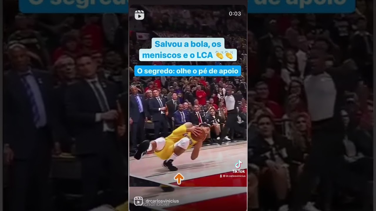 Salvou a bola, o LCA e os meniscos. Como?