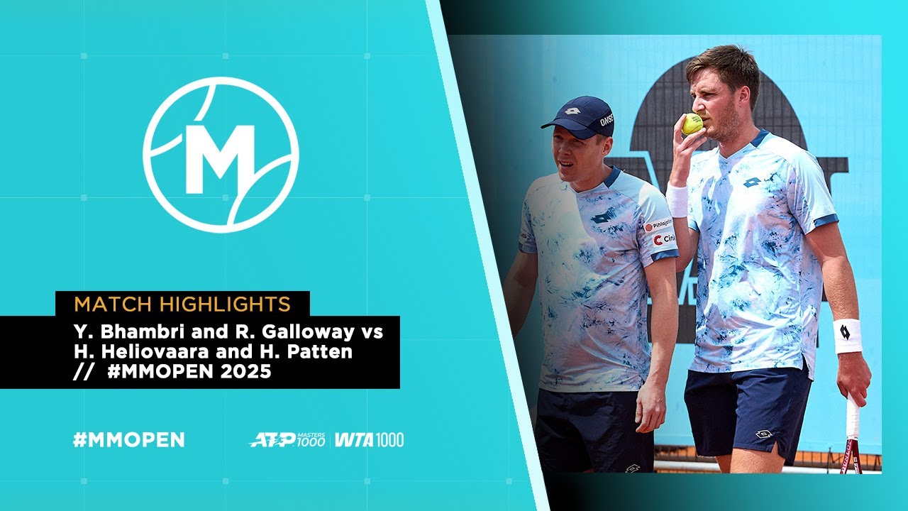 Y. Bhambri & R. Galloway Face H. Heliovaara & H. Patten at MUTUA MADRID OPEN 2025 🎾