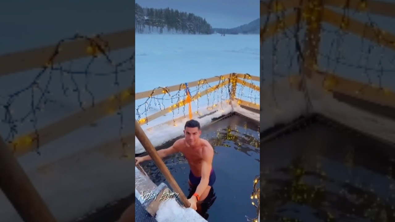 Ronaldo Ice Bath 🥶 #Ronaldo #cold #edit