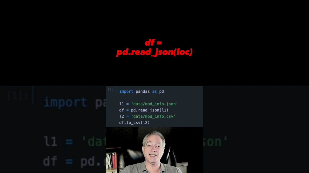 Convert JSON to CSV using Pandas #pandas #python #shorts