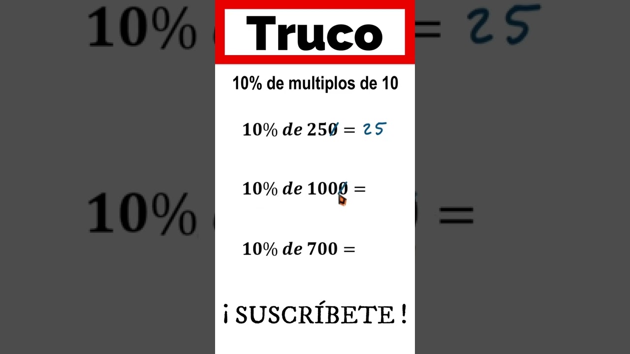 Cómo calcular el 10% de un número fácilmente