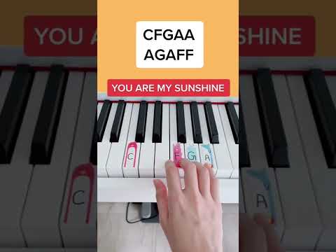 EASY MUST LEARN Song for Beginners!! #easypianotutorial #pianobeginner #youaremysunshine