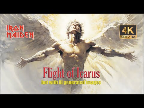 Iron Maiden Flight of Icarus video - but with AI generated images from the lyrics