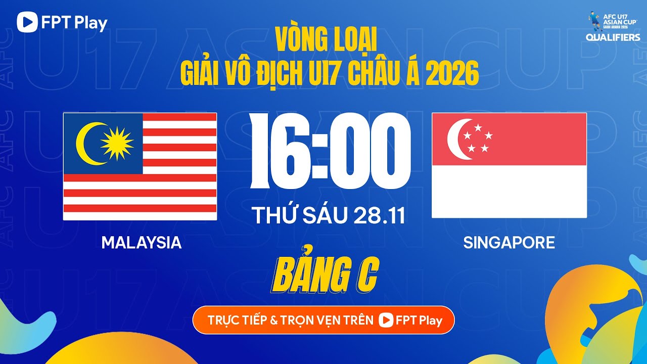 U17 Malaysia vs U17 Singapore Live | Asian Qualifiers